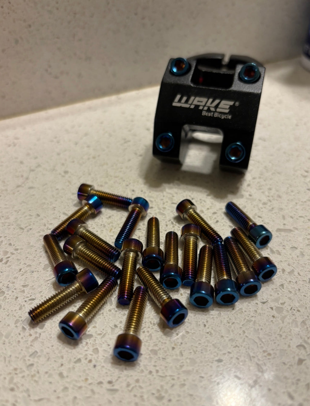 E-bike stem titanium bolts